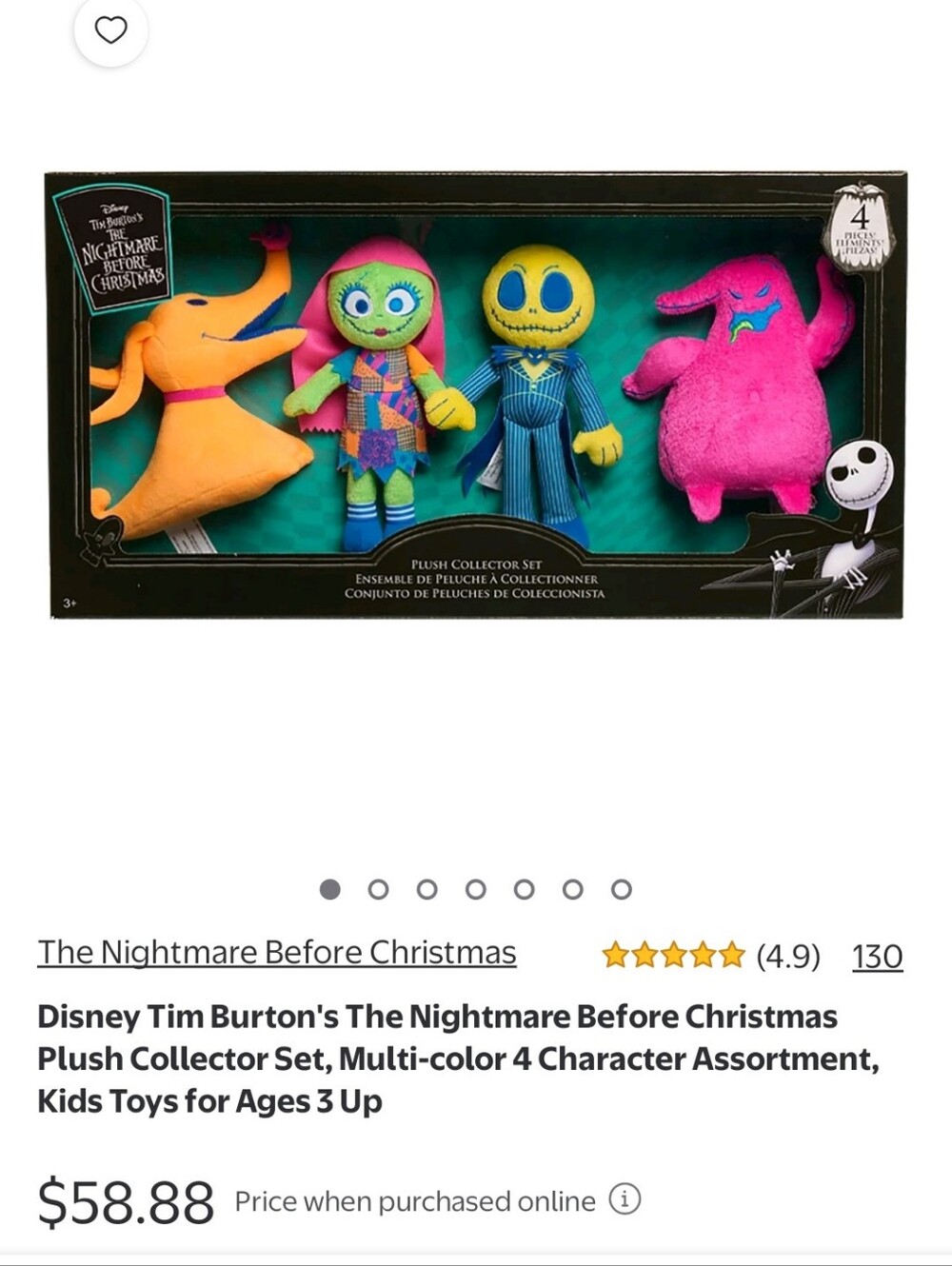 Disney Plush Set - Yellow, Pink, Green, Orange